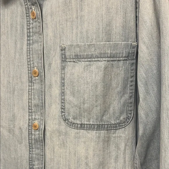 Outerknown Blue Button Down Shirt The Weekend Shirt - Picture 3 of 7